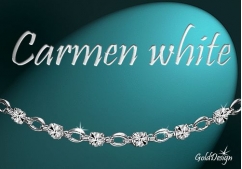 Carmen white - náramek stříbřený